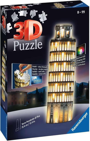 Leaning Tower of Pisa - Night Edition, 216pc 3D Jigsaw Puzzle