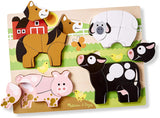 Farm Animals Wooden Chunky Jigsaw Puzzle (20 pcs) - Puzzlers Jordan